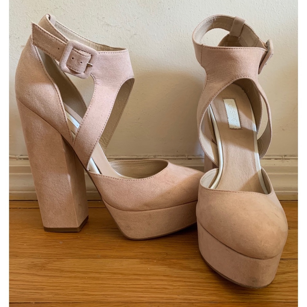 Topshop Shell Nude Heels